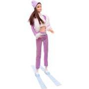 Q.Joele Doll Ski Set – Winter Fun Doll (Purple)