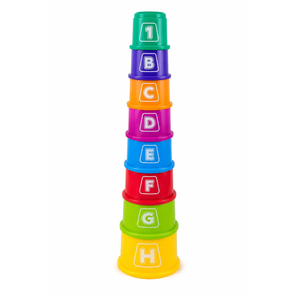 Baby Favorite Colorful Stacking Cups and Nesting Tower – 8 Pcs