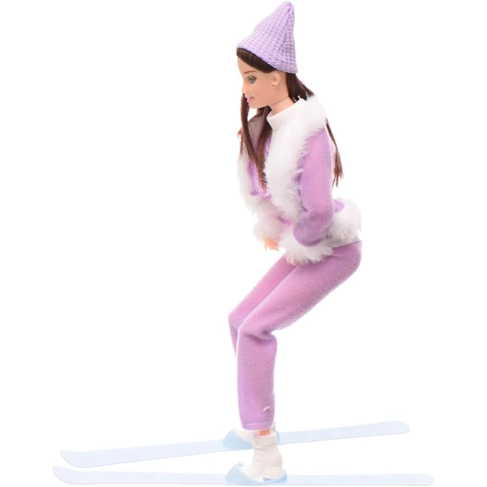 Q.Joele Doll Ski Set – Winter Fun Doll (Purple)