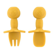True Gold Silicone Fork & Spoon Set +4m – Yellow