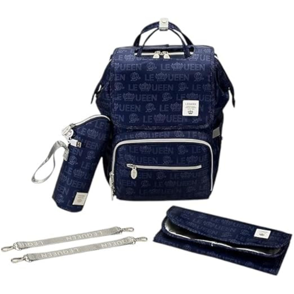 LeQueen Diamond 8th Special Edition Soft Waterproof Diaper Bag - Blue