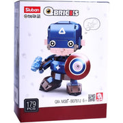 Sluban Qbricks Caption American Character Blocks Set - 179 Pcs