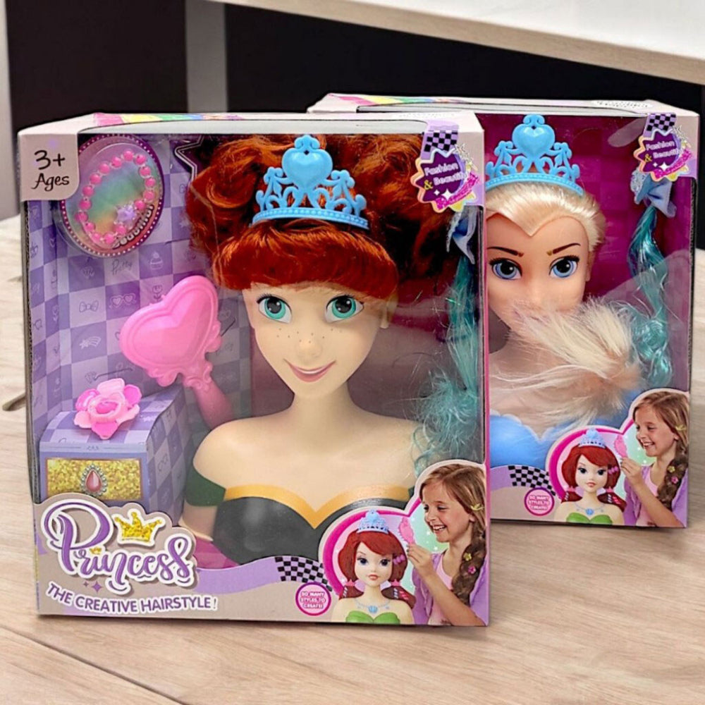 Doll Head Set With Accessories – Plastic