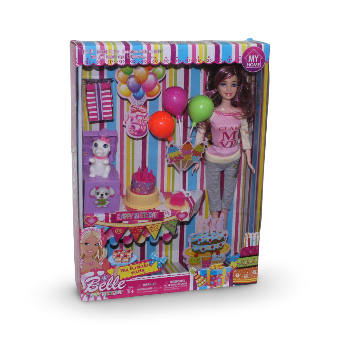 Belle My Happy Birthday Doll Set - Toys - OKO