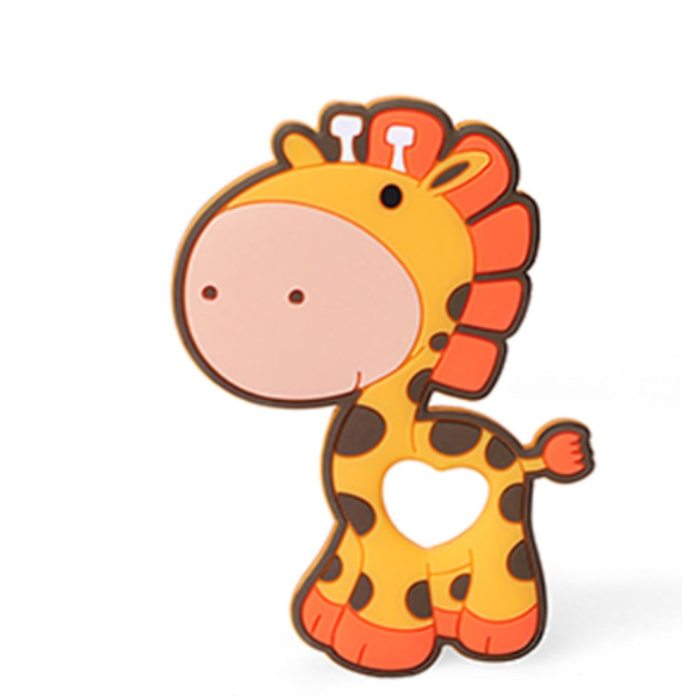 Safari Baby Silicone Baby Teether – Yellow with Giraffe Design