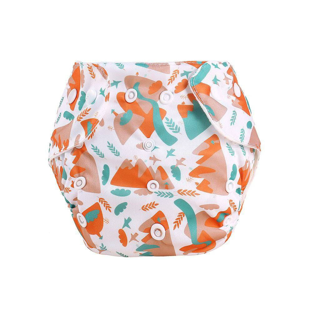 Reusable Baby Diaper - White with Fun Prints