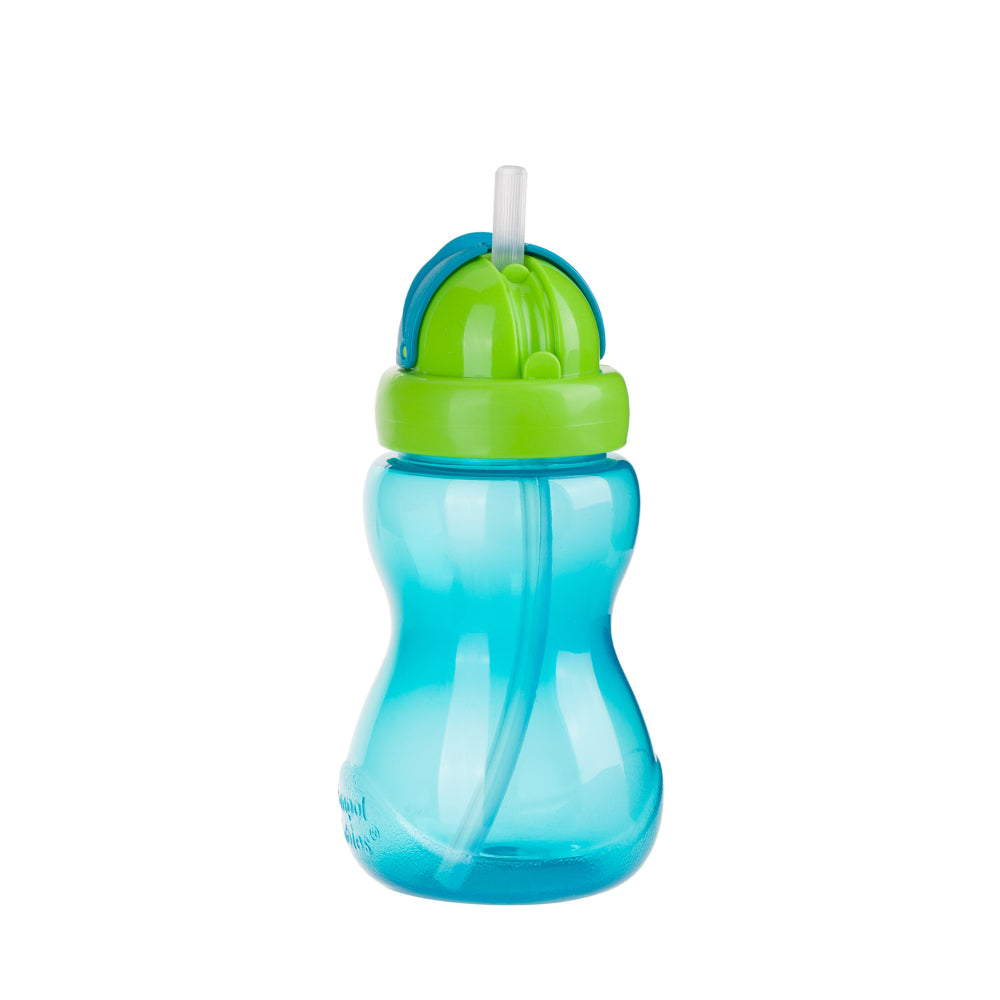 Canpol Babies Sport Cup with Filp-top Silicon Straw 270ml – Blue