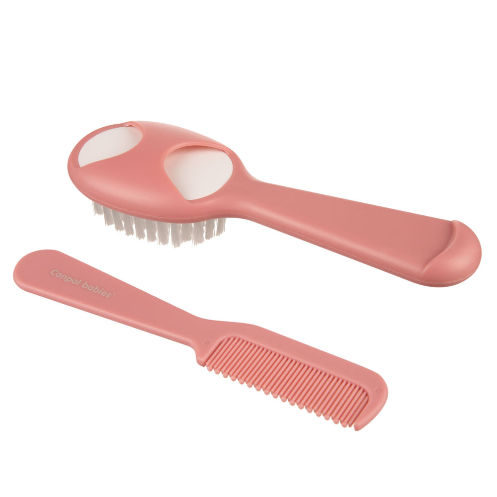 Canpol Babies Newborn Hair Brush & Comb Set – Pink