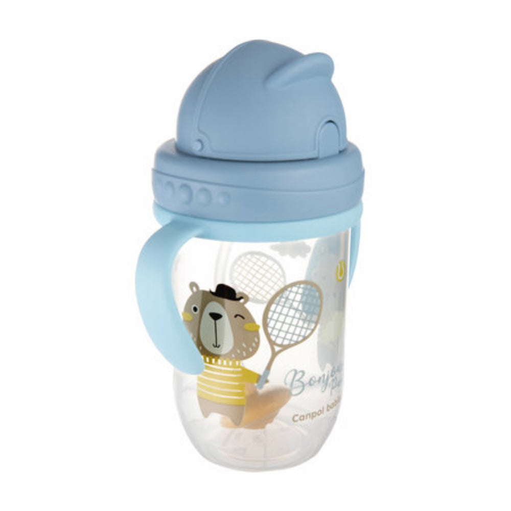 Canpol Babies Non-spill cup with Weighted Straw 270ml - Blue (6m+)