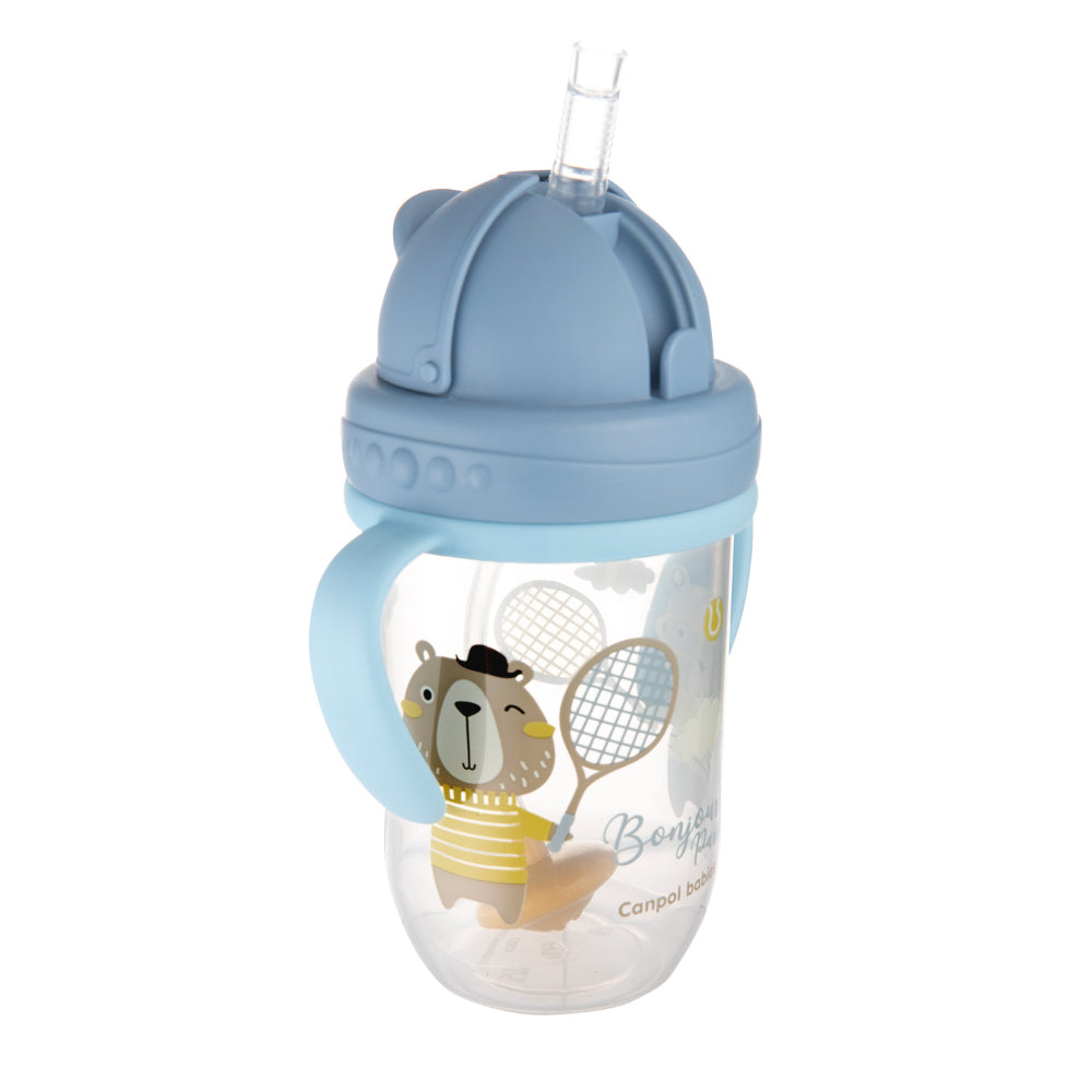 Canpol Babies Non-spill cup with Weighted Straw 270ml - Blue (6m+)