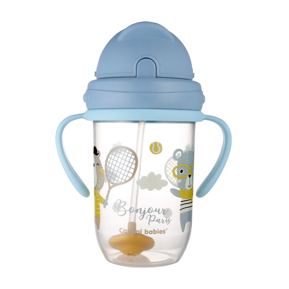 Canpol Babies Non-spill cup with Weighted Straw 270ml - Blue (6m+)