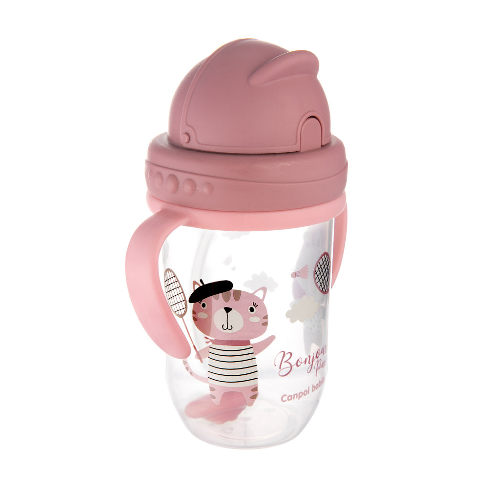Canpol Babies Bonjour Paris Sports Cup 270ml – 6M+ (Pink)