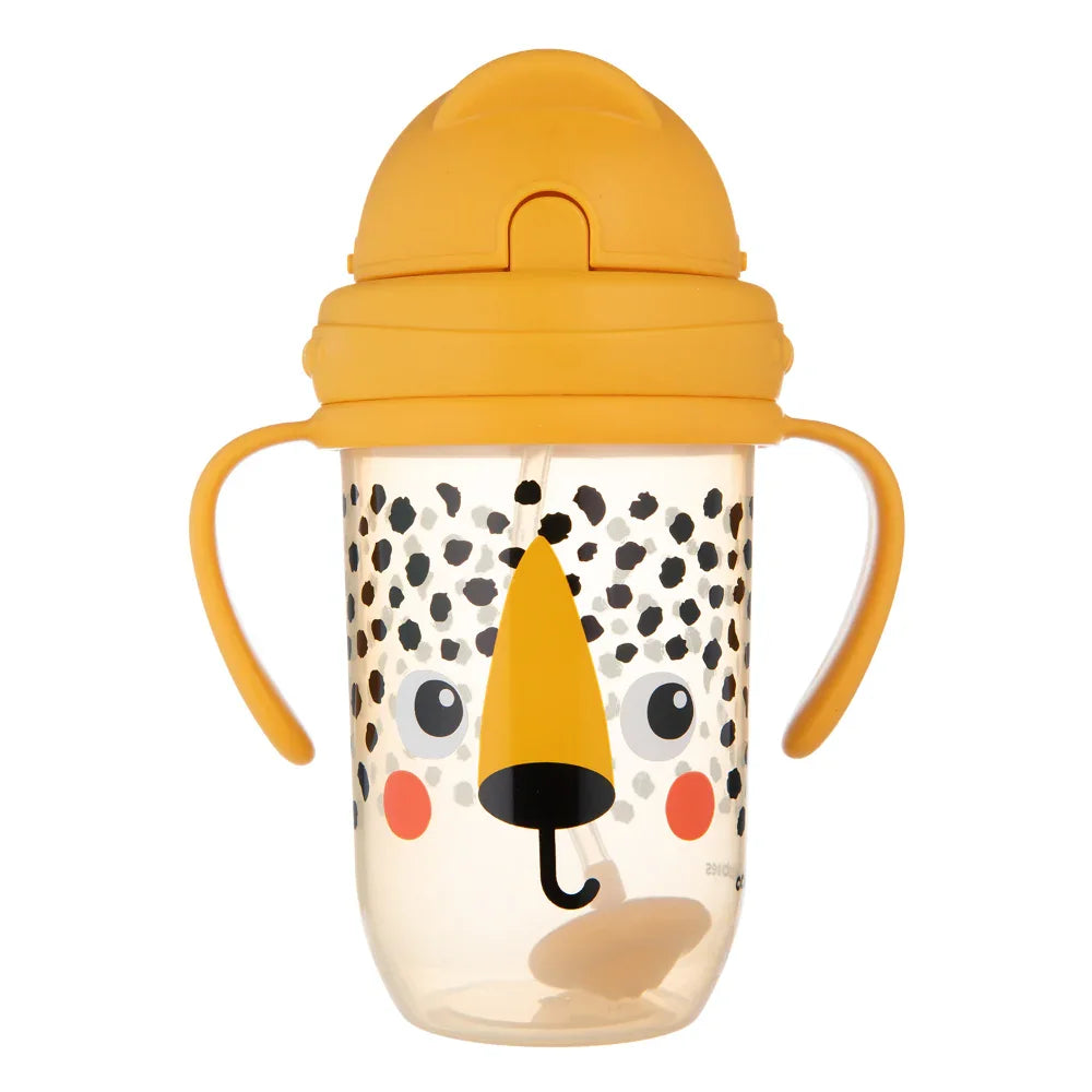 Canpol Babies Non-Spill Cup with Weighted Straw 270ml – Orange - Baby Essentials