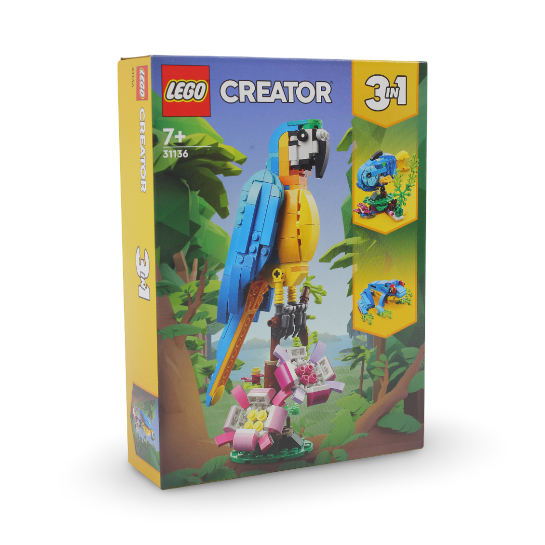 Lego Creator 3in1 Exotic Parrot Building Blocks Set