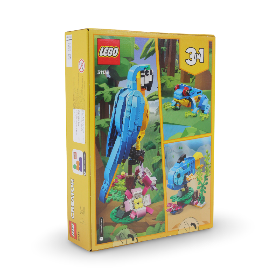 Lego Creator 3in1 Exotic Parrot Building Blocks Set