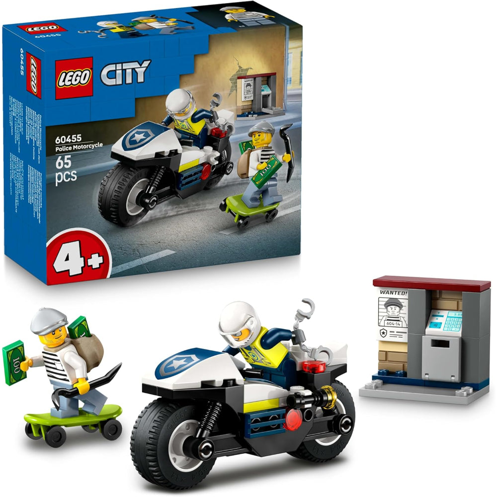 Lego City Police Motorcycle Chase Building Set