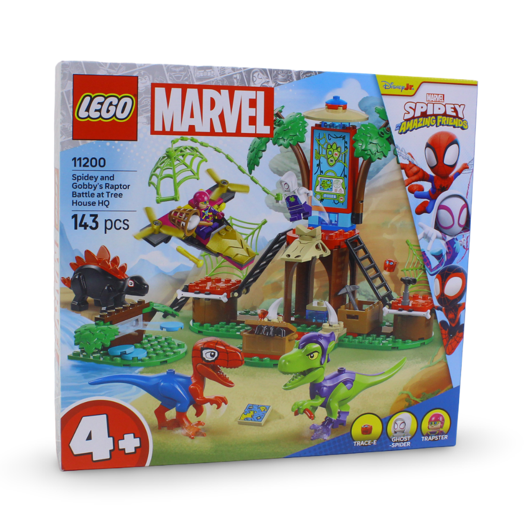 Lego Marvel Spidey and Gobby's Raptor Battle at Tree House HQ – 143 Pcs
