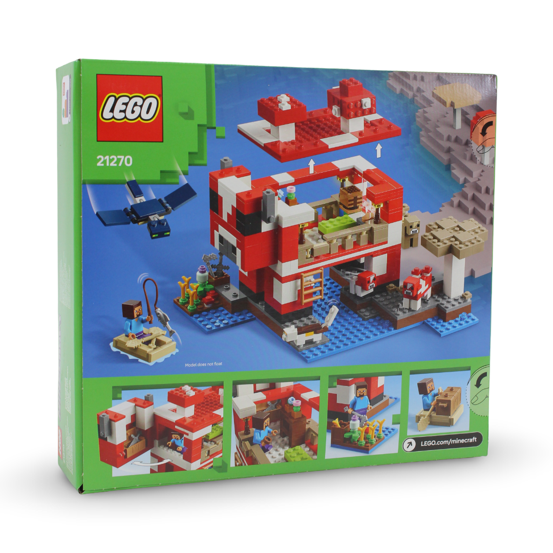 Lego Minecraft The Mooshroom House Building Blocks Set – 500 Pcs