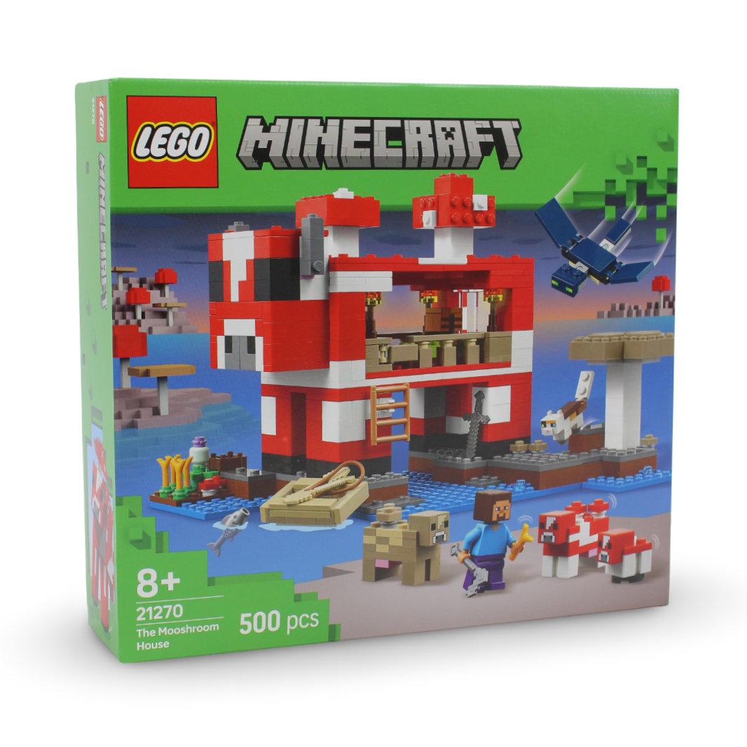 Lego Minecraft The Mooshroom House Building Blocks Set – 500 Pcs