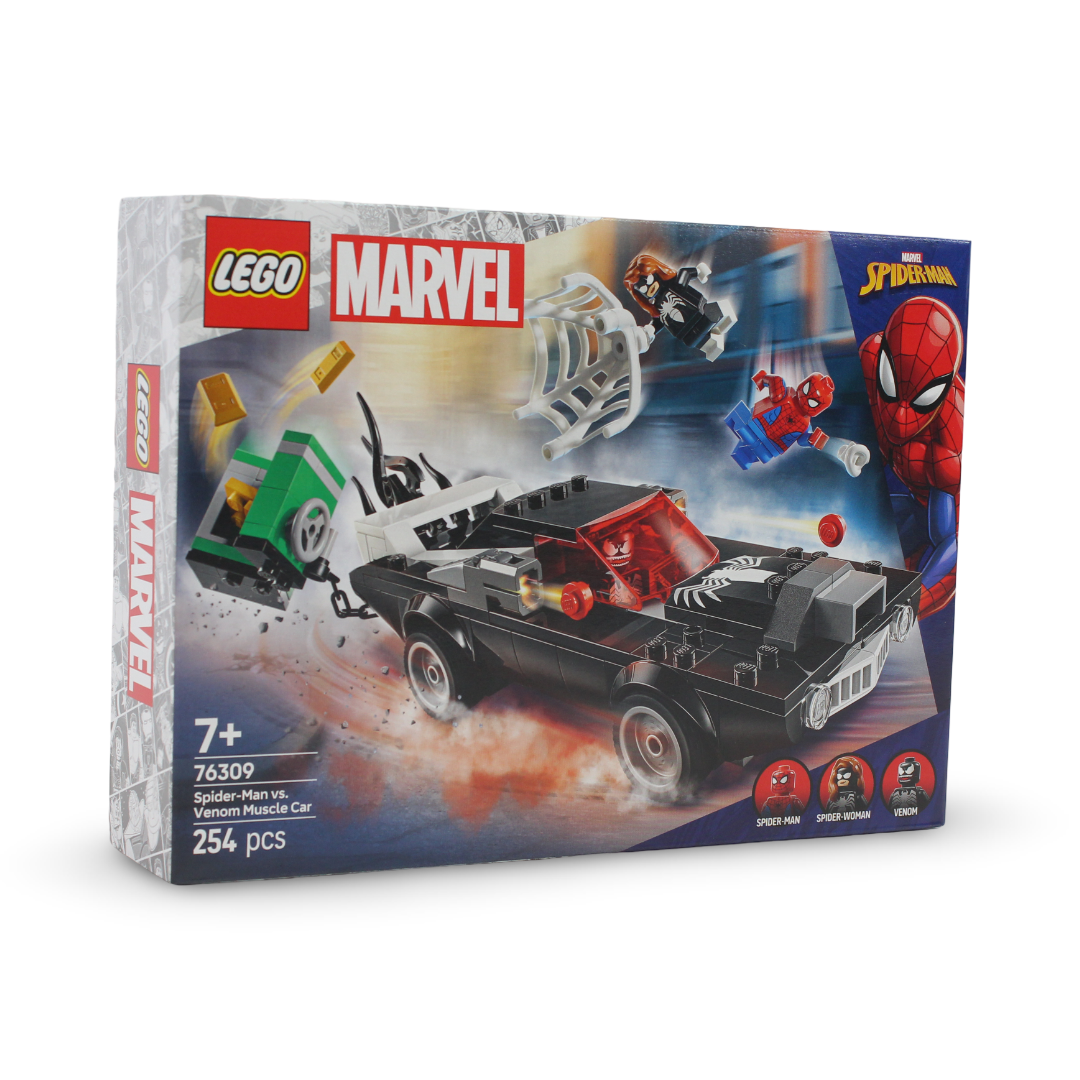 Lego Marvel Spider-Man vs. Venom Muscle Car Building Blocks Set – 254 Pcs