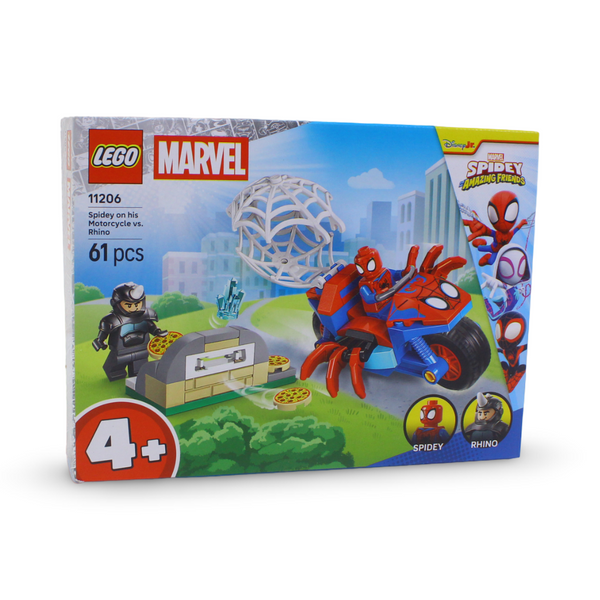 Lego Marvel Spidey on his Motorcycle vs. Rhino Building Blocks Set – 61 Pcs