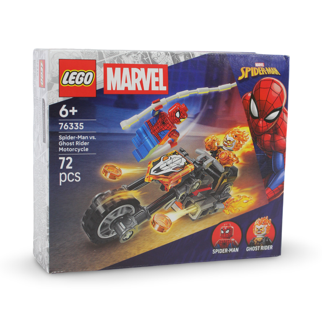 Lego Marvel Spider-Man vs. Ghost Rider Motorcycle Building Blocks Set – 72 Pcs