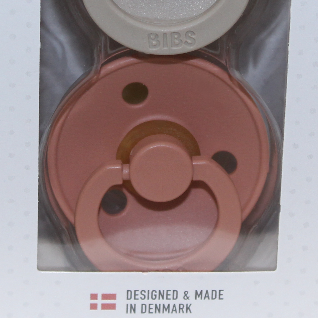 Pack of 2 - BIBS Color Baby Pacifier Latex Size 2 Vanilla/Peach