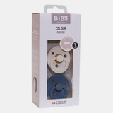 BIBS Color Baby Pacifier 2 Pack Latex Size 1 Ivory/Petrol