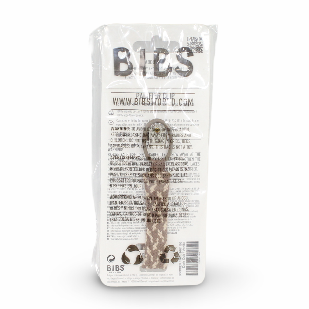 حامل لهاية BIBS المضفر - بلوط داكن/فانيلا
