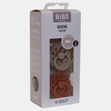 BIBS Boheme Pacifier 2 PACK Latex Size 2 Vanilla/Peach