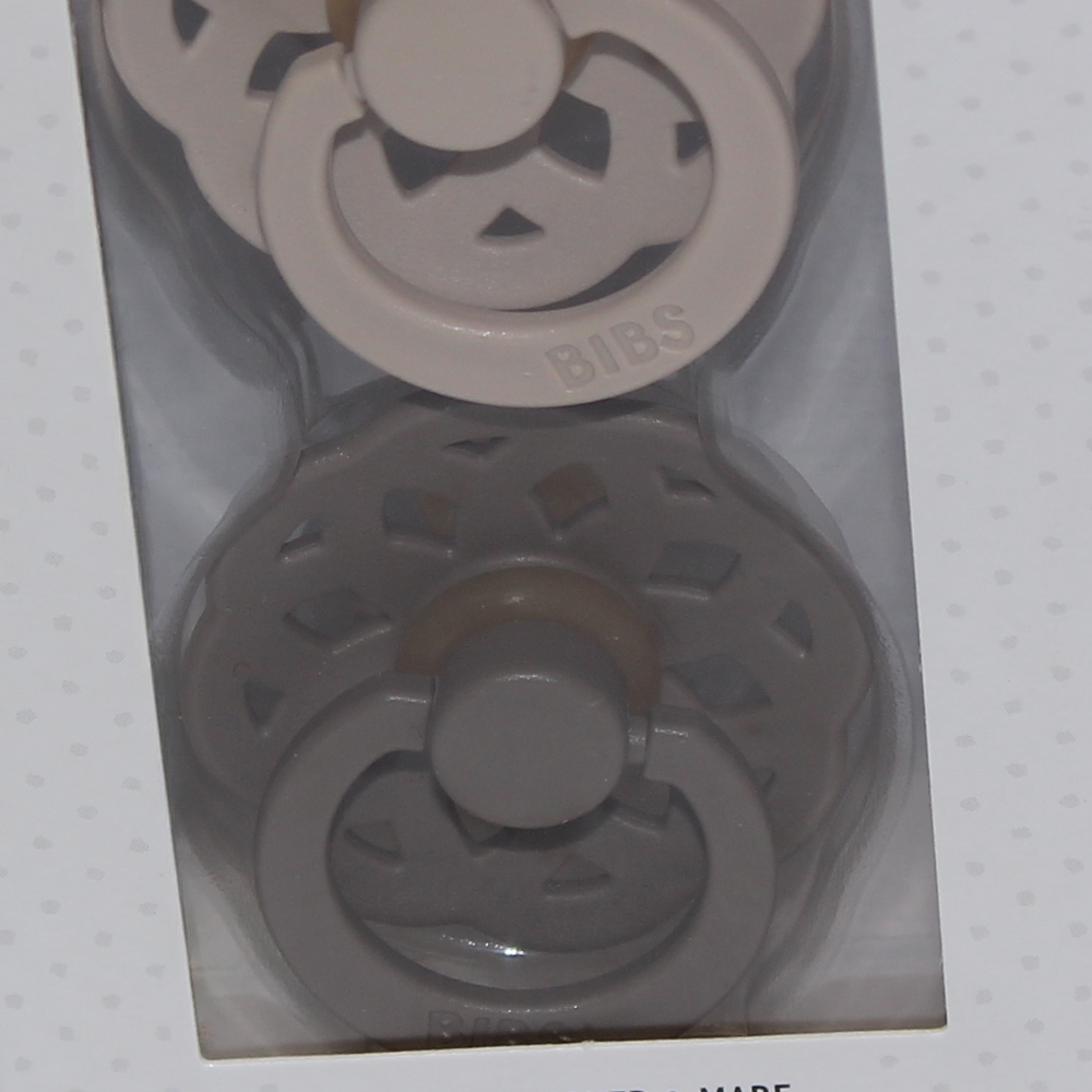BIBS Boheme Pacifiers Pack of 2 – Vanilla/Dark Oak