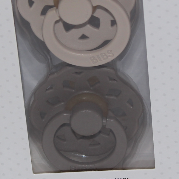 BIBS Boheme Pacifiers Pack of 2 – Vanilla/Dark Oak