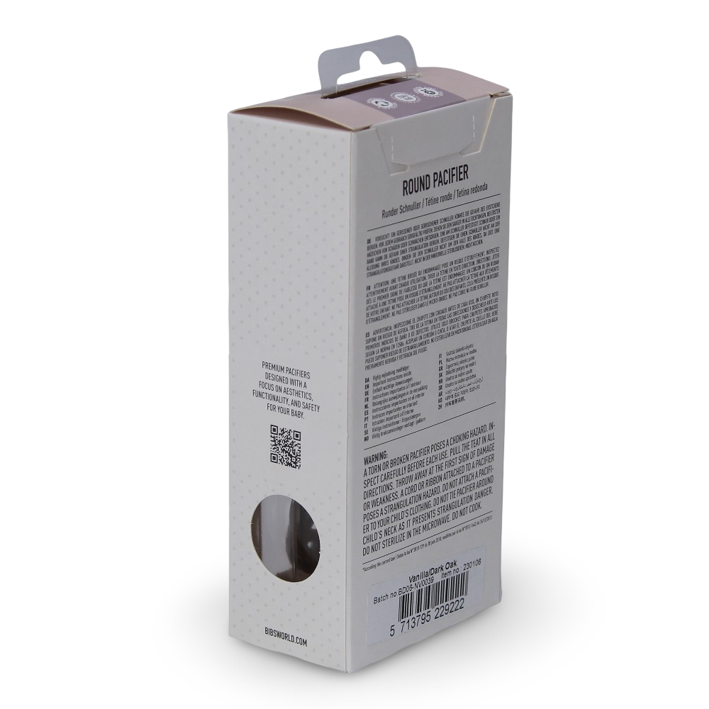 BIBS Boheme Pacifiers Pack of 2 – Vanilla/Dark Oak