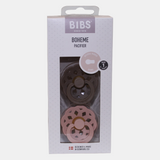 BIBS Baby Boehme Pacifier 2-Pack Latex Size 1 – Dark Oak/Blush