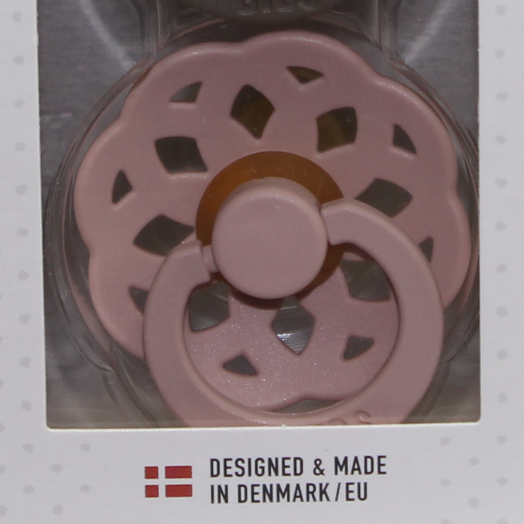 BIBS Boheme Pacifier 2 Pack Latex Size 2 Dark Oak/Blush