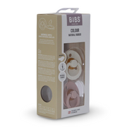 BIBS Colour Natural Rubber Pacifier Pack of 2 – Latex Size 1 Anatomical Ivory/Blush