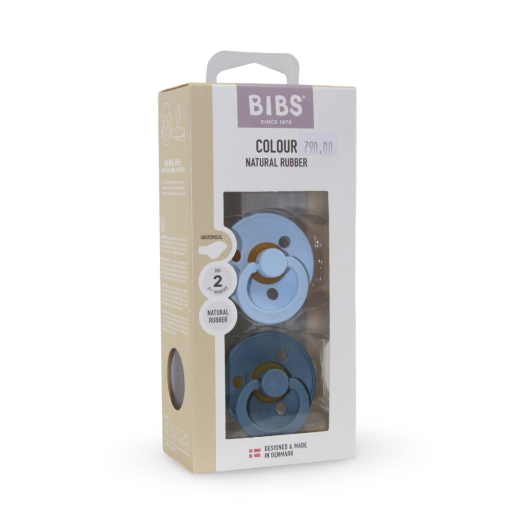 BIBS x Liberty Colour Natural Rubber Pacifiers Size 2 – Baby Blue Pack Of 2