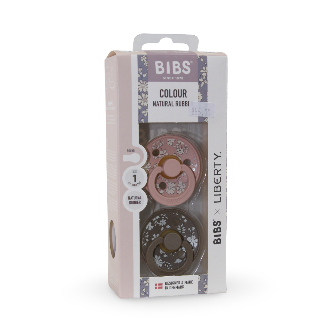 BIBS x Liberty Colour Natural Rubber Pacifiers Size 1  – Pack Of 2
