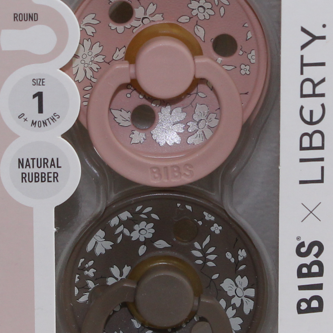 BIBS x Liberty Colour Natural Rubber Pacifiers Size 1  – Pack Of 2