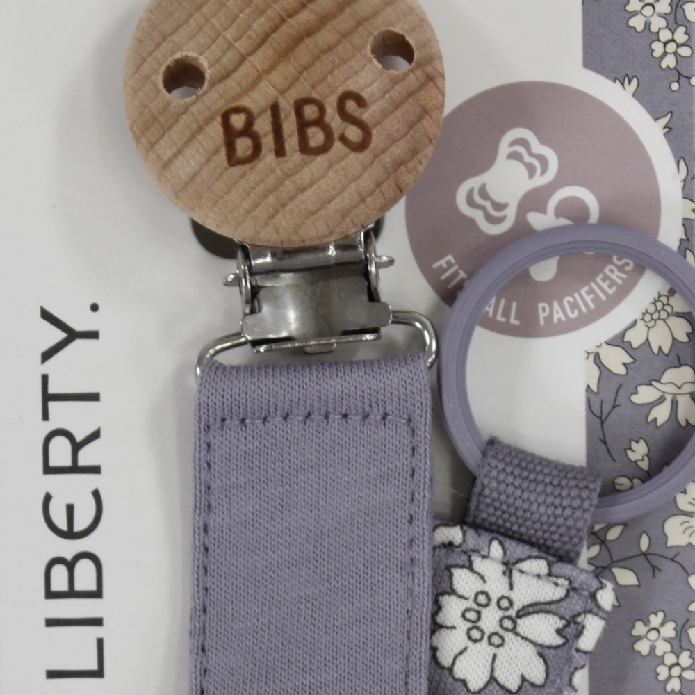 BIBS x Liberty Pacifier Clip - Capel Fossil Grey