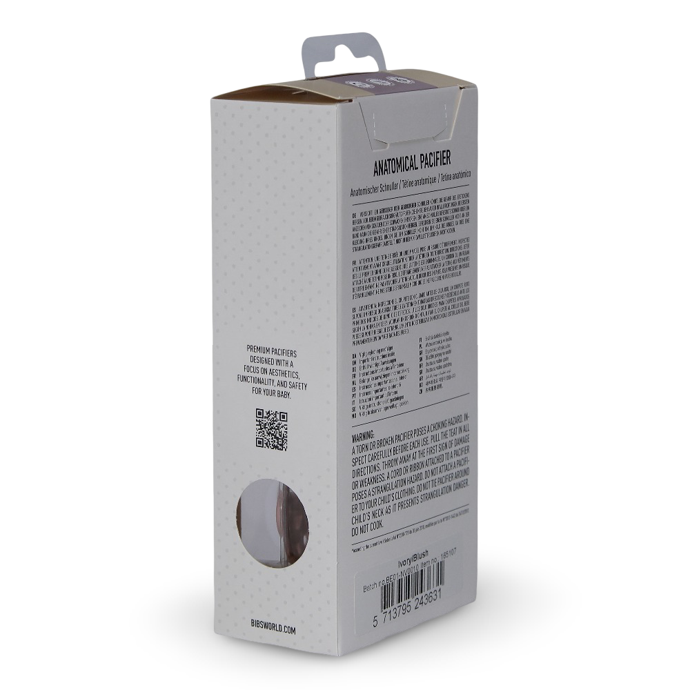 BIBS Infinity Pacifiers Pack of 2 – Ivory/Blush