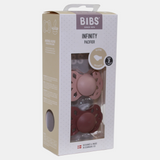 BIBS Infinity Pacifier 2-Pack Anatomical Silicone Size 2 – Blush/Woodchuck