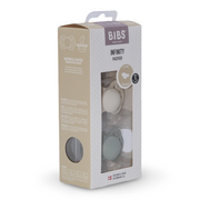 BIBS Infinity Pacifier Pack of 2 – Latex Size 1 Anatomical Ivory/Sage
