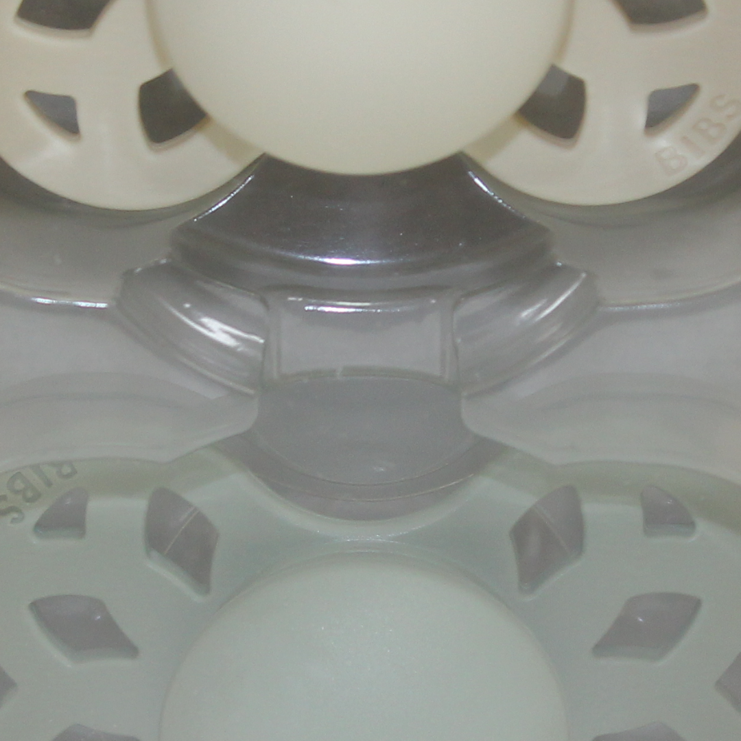 BIBS Pacifier Infinity 2 Pack – Symmetrical Silicone Size 1 Ivory/Sage