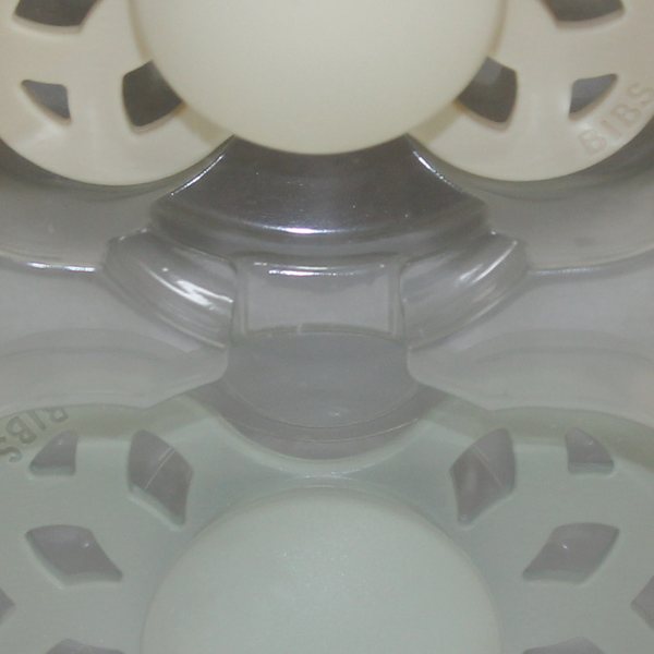 BIBS Pacifier Infinity 2 Pack – Symmetrical Silicone Size 1 Ivory/Sage