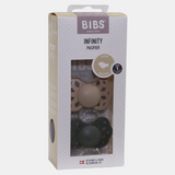Baby Infinity Pacifier 2-Pack Anatomical Silicone Size 1 – Vanilla / Pine