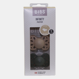Baby Infinity Pacifier 2-Pack Anatomical Silicone Size 1 – Vanilla / Pine