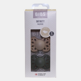 BIBS Infinity Pacifier 2-PACK Anatomical Silicone Size 2 Vanilla/Pine