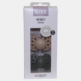 Baby Infinity Pacifier 2-Pack Symmetrical Silicone Size 1 – Vanilla/Pine