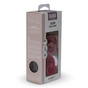 BIBS Colour Natural Rubber Pacifier Pack of 2 – Latex Size 2 Dusty Pink/Coral